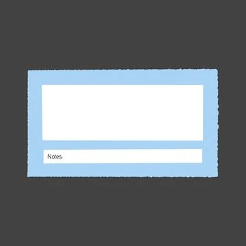 Paper note sticker. Memo notebook cartoon banner. Diary doodle creative list Stock Illustration