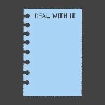 Paper note sticker. Memo notebook cartoon banner. Diary doodle creative list Stock Illustration