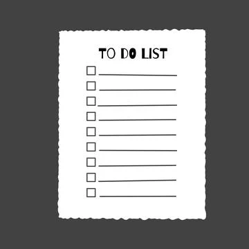 Paper note sticker. Memo notebook cartoon banner. Diary doodle creative list イラスト素材