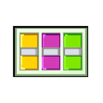 Paper note sticker pixel art vector illustration sign Stock Illustration