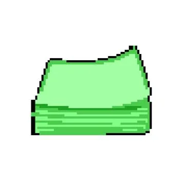 Paper note sticker pixel art vector illustration Stock Illustration