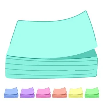 Paper note sticker vector cartoon graphic Stock Illustration