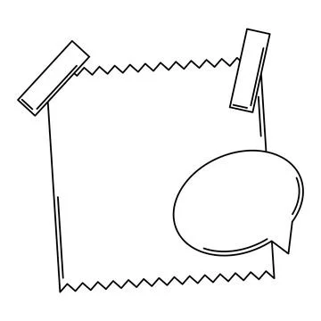 Paper note with sticky tape. Frame or background for reminder. Stock Illustration