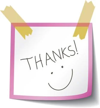 Paper note with sticky tape Stock Illustration