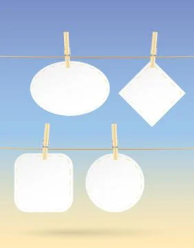 Paper note template design Stock Illustration