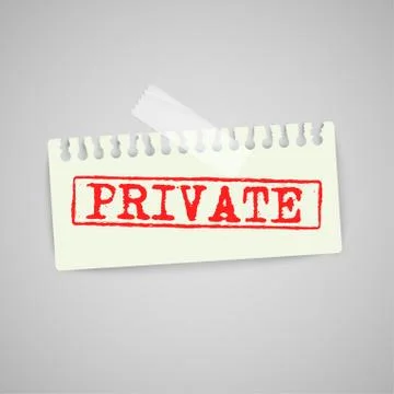 Paper note with warning sign, vector. Illustrazione stock