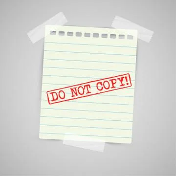 Paper note with warning sign, vector. Stock Illustration