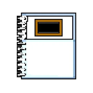 Paper notebook game pixel art vector illustration イラスト素材