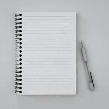 Paper notebook isolated on white background Иллюстрация
