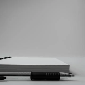 Paper notebook isolated on white background Иллюстрация