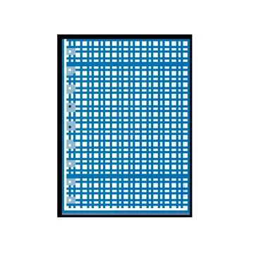 Paper notebook line page pixel art vector illustration Stock Illustration