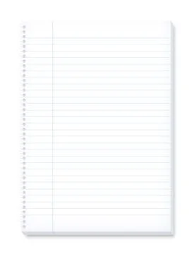 Paper Notebook Lined Spiral Binding イラスト素材