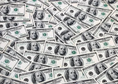 Paper notes American dollars Stock Photos
