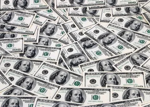Paper notes American dollars Stock Photos