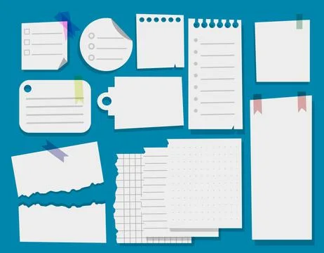 Paper notes Stock Illustration