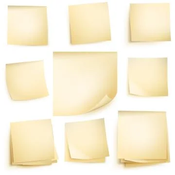 Paper notes isolated. EPS 10 Stock Illustration