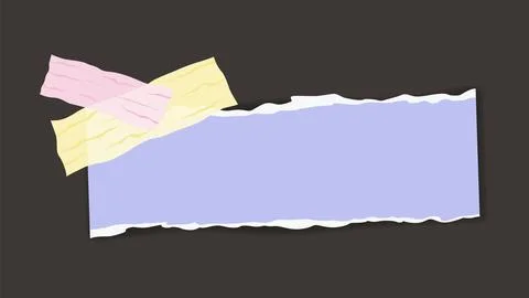 Paper notes stickers. Place for memo messages on paper sheets. Blank sticky Stock Illustration