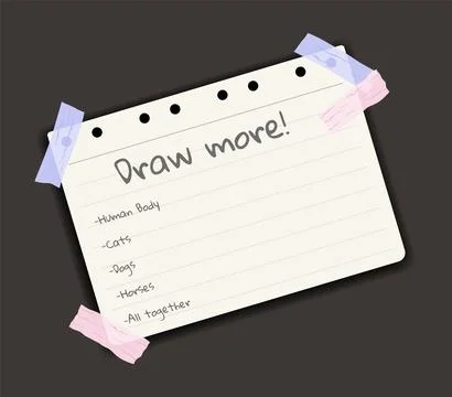 Paper notes stickers. Place for memo messages on paper sheets. Attached with Stock Illustration