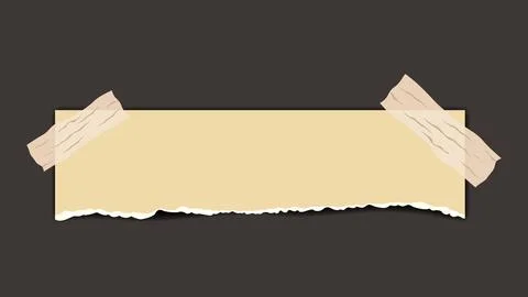 Paper notes stickers. Place for memo messages on paper sheets. Blank sticky Stock Illustration
