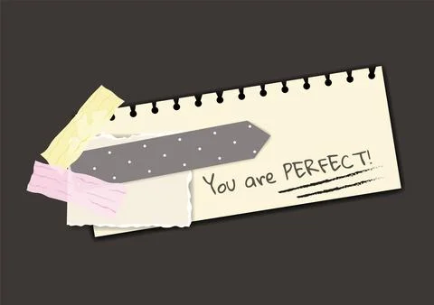 Paper notes stickers. Place for memo messages on paper sheets. Blank sticky Stock Illustration