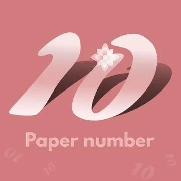 Paper number 10 Stock Illustration