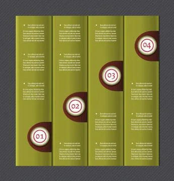 Paper numbered banners. Vector design template. Stock Illustration