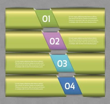 Paper numbered banners. Vector design template. Stock Illustration