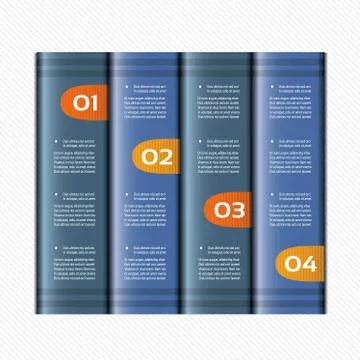 Paper numbered banners. Vector design template. Stock Illustration