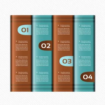 Paper numbered banners. Vector design template. Stock Illustration