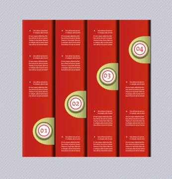 Paper numbered banners. Vector design template. Stock Illustration