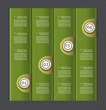 Paper numbered banners. Vector design template. Stock Illustration