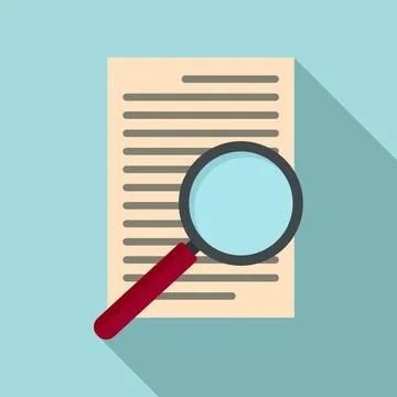 Paper office request icon, flat style Stock Illustration