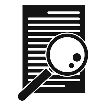 Paper office request icon, simple style Stock Illustration
