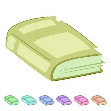 Paper old book vector cartoon graphic Stock Illustration