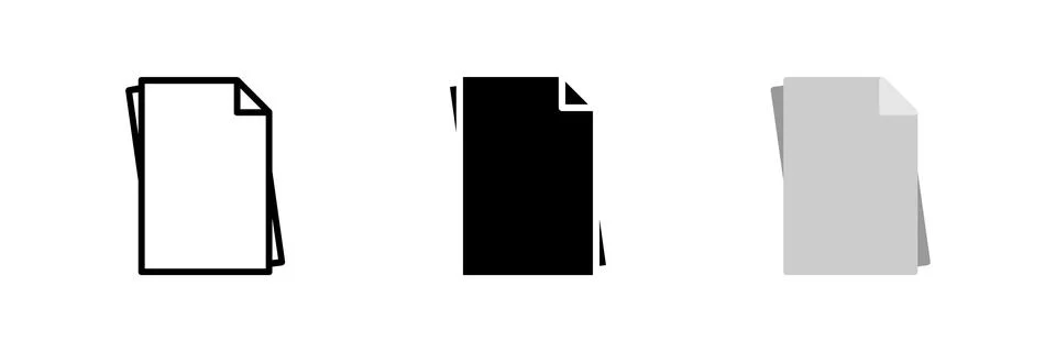 A paper or document icon, perfect for representing files, reports, written .. Stock Illustration