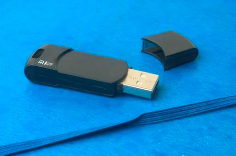 On paper or usb Stock Photos