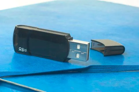 On paper or usb Stock Photos