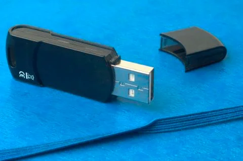 On paper or usb Stock Photos