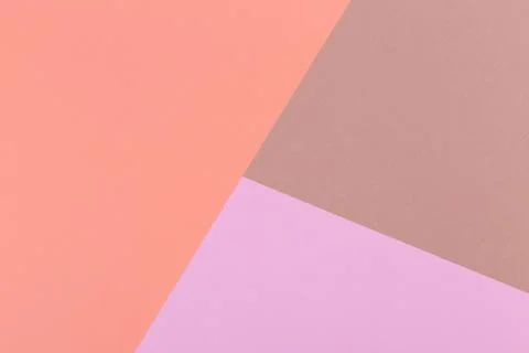 Paper orange, pink, brown empty background, geometrically located. Color blan Stock Illustration
