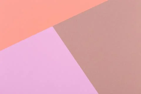 Paper orange, pink, brown empty background, geometrically located. Color blan Stock Illustration