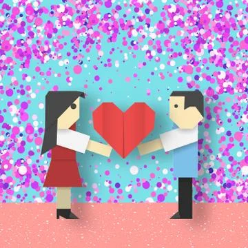 Paper Origami Abstract Concept Stock Illustration