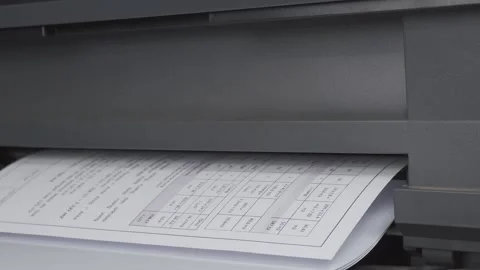 Paper out of the printing machine Stock Footage 277379518