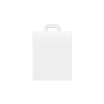 Paper package on a white background in mockup style Illustrazione stock