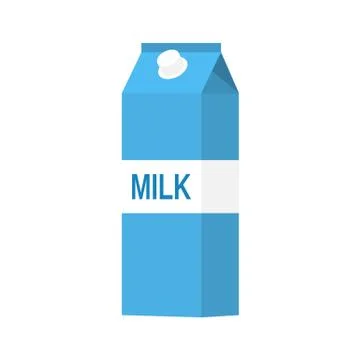 Paper packet with milk Ilustração Stock