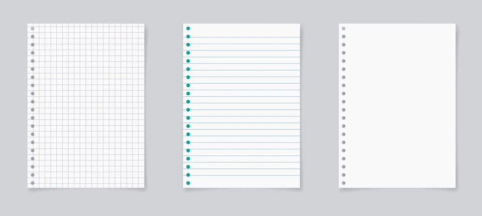 Paper page of notebook. Stock Illustration