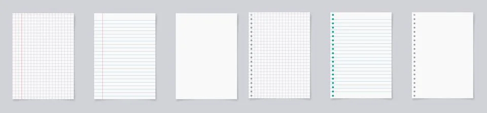 Paper page of notebook. 스톡 일러스트