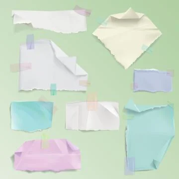Paper page scraps torn vector illustration Иллюстрация