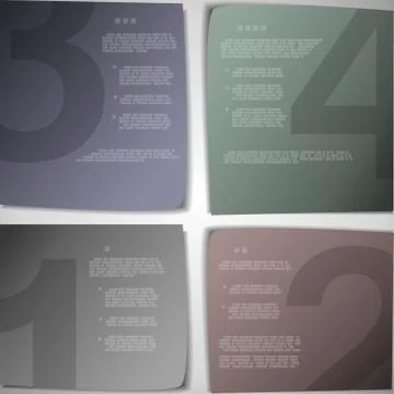 Paper pages for progress or versions presentation eps10 vector i Stock Illustration