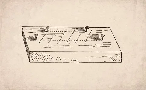 Paper Patch Cutting Board Device for Bullets, 1890s Illustration Stock Illustration