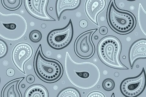 Paper pattern by colors tissue. Simple curly and paisley wallpaper. Decor c.. Stock Illustration